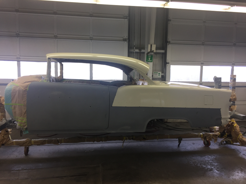 Illustration for article titled 1955 Chevy Bel Air Project Update- Body in full color!